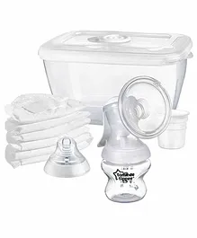 Tommee Tippee Closer to Nature Silicone Manual Breast Pump Kit - White