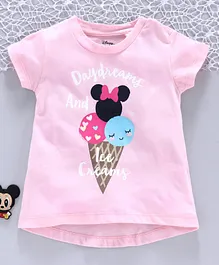 Fox Baby Short Sleeves Tee Ice Cream Print - Light Pink