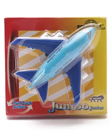 Speedage Jumbo Junior Pull Back Indian Airlines Plane - Blue