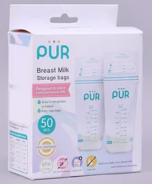 Pur Pre-Sterilized Breast Milk Storage Bags 50 Pieces - 250 ml each