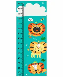 WENS Lion Height Measurement Removable Wall Sticker - Blue