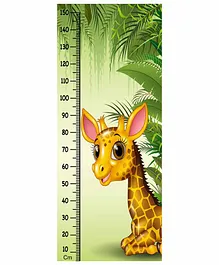 WENS Giraffe Themed Removable Height Measurement Wall Sticker - Green