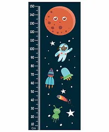 WENS Height Measurement Wall Sticker Space Print - Black