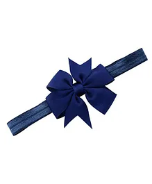 Bellazaara Boutique Satin Ribbon Bow Headband - Navy BlueBlue
