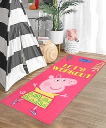 Saral Home Peppa Pig Soft Microfiber Anti Skid Yoga Mat - Pink