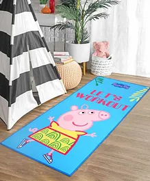 Saral Home Peppa Pig Soft Microfiber Anti Skid Yoga Mat - Blue