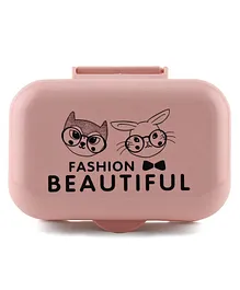 Rectangular Shape Soap Box Kitty Print - Pink
