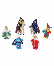 Melissa and Doug Castle Wooden Figure Set of 8 Multicolor - Height 9 cm