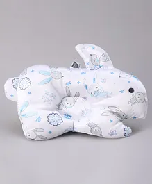 Mee Mee Bunny Shape Baby Pillow - Blue White
