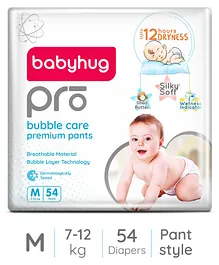 Babyhug Pro Bubble Care Premium Pant Style Diaper Medium (M) Size - 54 Pieces