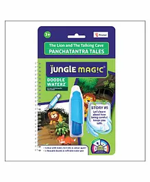 Jungle Magic Doodle Waterz Panchatantra Tales The Lion & The Talking Cave Reusable Water Reveal Colouring Book with Water Pen - English