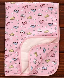 Diaper Changing Mat Unicorn Print - Pink