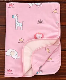 Diaper Changing Mat Animal Print - Pink