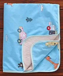 Diaper Changing Mat Car Print - Blue