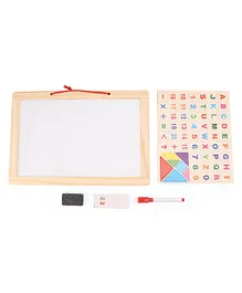 Tinykart Magnetic Slate with Alphabets Numbers and Shapes - Multicolor
