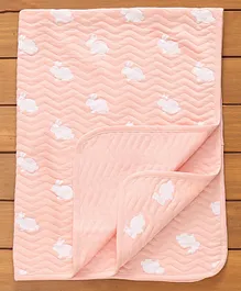 Fox Baby Blanket Mickey Bunny Print - Pink