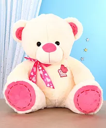 Dimpy Stuff Teddy Bear With Tie Pink - Height 48 cm