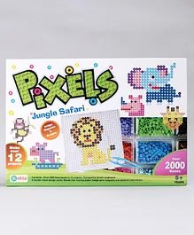 Ekta Pixels Jungle Safari Fridge Magnets Badges Making Kit - Multicolor 