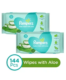 Pampers Baby Gentle wet wipes with Aloe, 144 count, 97% Pure Water