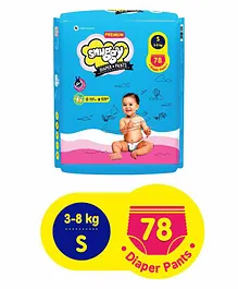 Snuggy Premium Baby Pant Style Diaper Small - 78 Pieces
