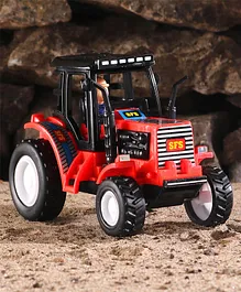 Shinsei Pull Back Toy Tractor - Red
