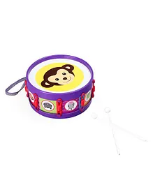Petals Baby Drum With Sticks (Print May Vary) - Purple