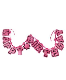 Karmallys Happy Birthday Banner - Pink