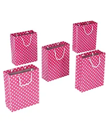 Karmallys Polka Dotted Gift Bags Pink - Pack of 5