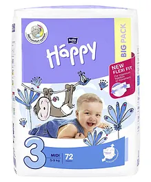 Bella Baby Happy Diapers Medium - 72 Pieces