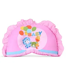 Montaly Frill Border Neck Support Pillow Balloon Print - Pink
