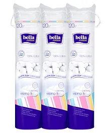 Bella Cotton Pads Pack of 3 - 120 Pieces Each