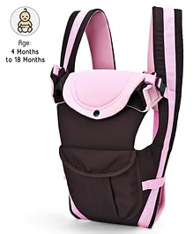 Baby Carrier With Adjustable Side Opening - Black Pink