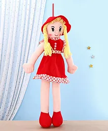 Stuffy Soft Anna Long Leg Doll Red - Height 55 cm