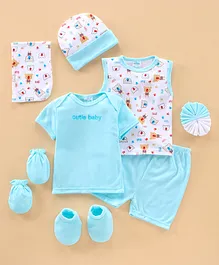 Montaly Baby Clothing Gift Set Animal Print - Blue