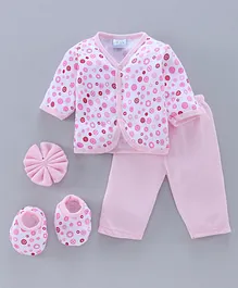 Montaly Clothing Gift Set Wheel Print Pack of 4 - Pink