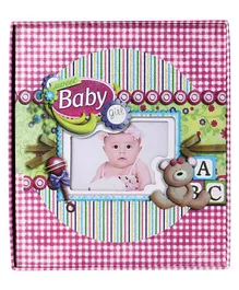 Photo Album Baby Girl & Teddy Print - Pink
