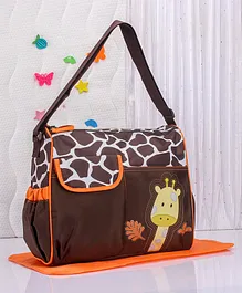 Giraffe Printed Diaper Bag - Multicolour