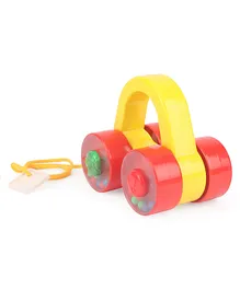 Baby Steps My First Pull Along Toy Car  - Yellow And Red