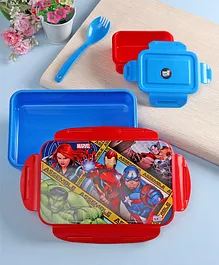 Marvel Avengers Lock & Seal Lunch Box - Blue Red 