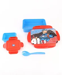 Marvel Lock & Seal Lunch Box Blue & Red- 800 ml