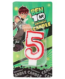 Ben 10 Numerical Birthday Candle - Number 5 