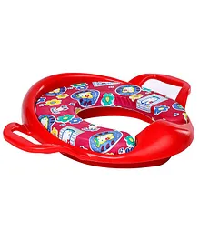 Babyhug Cushioned Potty Training Seat With Handle - Red