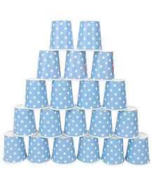 Karmallys Paper Cups Polka Dot Blue - Pack of 20