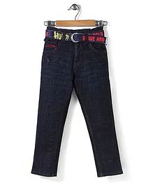 Tippy Full Length Jeans With Belt - Dark Blue