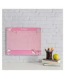 Kidoz Bulletin Board Notice Soft Board For Kids Study At Home And School Princess Horizontal - Pink