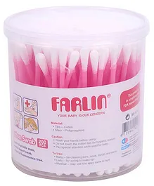 Farlin Cotton Swabs - 200 Pieces (Color May Vary)