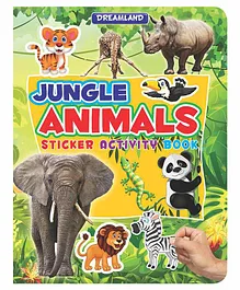 Dreamland Jungle Animals Sticker Activity Book for Children  - Colourful Pictures, Stickers and Fun Activities