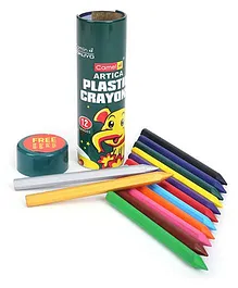 Camel Artica Plastic Crayons - 12 Shades 