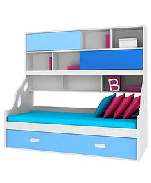 Alex Daisy Wooden Bunk Bed Hybrid - Blue