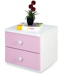 Alex Daisy Wooden Bedside Table - Zest - Pink